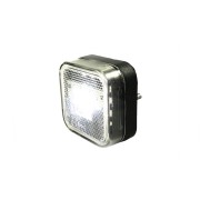 LED marker light with reflective device, square,  white