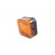 LED marker light with reflective device, square,  amber