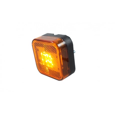 LED marker light with reflective device, square,  amber