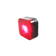 LED marker light with reflective device, square,  red