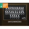Gardinen Haken für Mercedes & DAF